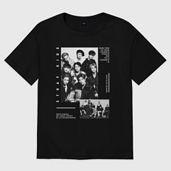 Футболка оверсайз мужская Stray kids Five Star, цвет: черный