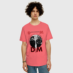 Футболка оверсайз мужская Depeche Mode - Tour memento mori, цвет: коралловый — фото 2
