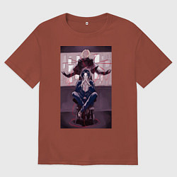 Футболка оверсайз мужская Патриотизм Луис Джеймс Мориарти, цвет: кирпичный