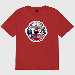 Футболка оверсайз мужская Style USA, цвет: красный