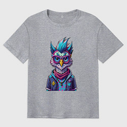 Мужская футболка оверсайз Стильная сова