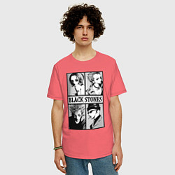 Футболка оверсайз мужская Нана Осаки, цвет: коралловый — фото 2