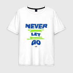 Футболка оверсайз мужская Never Let Go Jungkook, цвет: белый