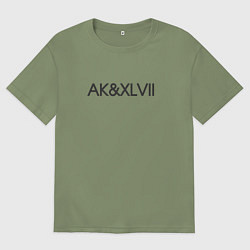 Футболка оверсайз мужская Ак XLVII, цвет: авокадо