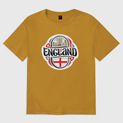 Футболка оверсайз мужская England counry, цвет: горчичный