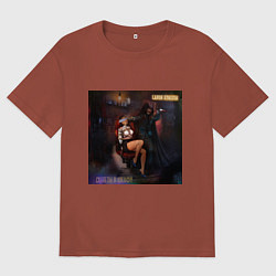 Футболка оверсайз мужская Салон красоты - Скелеты в шкафу, цвет: кирпичный