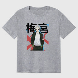 Футболка оверсайз мужская Ветролом - Хадзиме Умемия, цвет: меланж