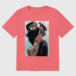 Футболка оверсайз мужская Магическая битва Маки Дзэнин, цвет: коралловый