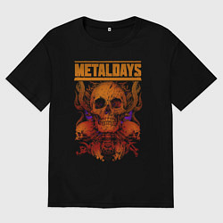 Футболка оверсайз мужская Металлический день, цвет: черный