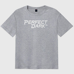 Футболка оверсайз мужская Perfect dark logo, цвет: меланж