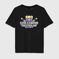 Футболка оверсайз мужская Lollipop chainsaw repop logo, цвет: черный