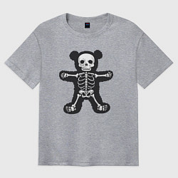 Футболка оверсайз мужская Skeletor bear, цвет: меланж