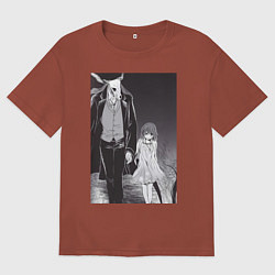 Футболка оверсайз мужская Невеста чародея Тисэ Хатори манга, цвет: кирпичный