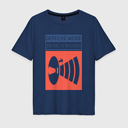 Футболка оверсайз мужская Depeche Mode - Music for the masses merch, цвет: тёмно-синий