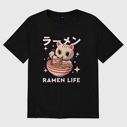 Футболка оверсайз мужская Ramne life, цвет: черный