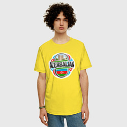 Футболка оверсайз мужская Azerbaijan, цвет: желтый — фото 2