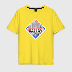 Футболка оверсайз мужская Даллас Техас, цвет: желтый