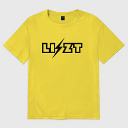 Футболка оверсайз мужская Ференц Лист чёрный, цвет: желтый