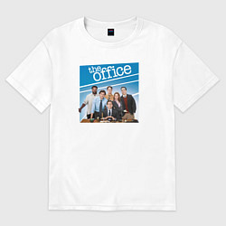 Футболка оверсайз мужская The office poster, цвет: белый