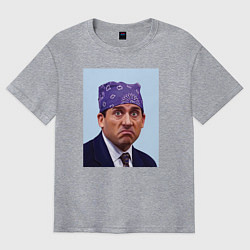 Футболка оверсайз мужская Michael Scott - Prison mike the office meme, цвет: меланж