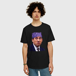 Футболка оверсайз мужская Prison mike Michael Scott офис, цвет: черный — фото 2