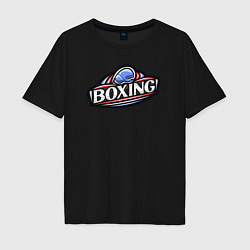 Футболка оверсайз мужская Boxing sport, цвет: черный