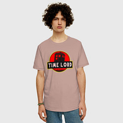 Футболка оверсайз мужская Повелитель времени, цвет: пыльно-розовый — фото 2