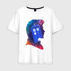 Футболка оверсайз мужская Tardis and doctor, цвет: белый