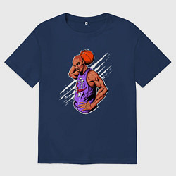 Футболка оверсайз мужская Vince Carter dunker, цвет: тёмно-синий