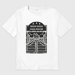 Футболка оверсайз мужская Мачо дача хата хаус, цвет: белый