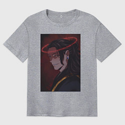 Футболка оверсайз мужская Сугуру Гэто нимб, цвет: меланж