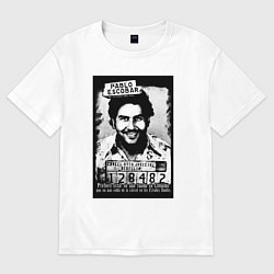 Футболка оверсайз мужская Escobar in the jail, цвет: белый