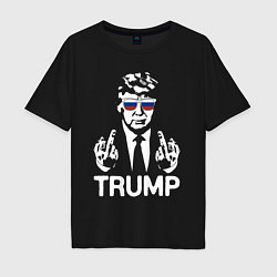 Футболка оверсайз мужская Трамп наш, цвет: черный