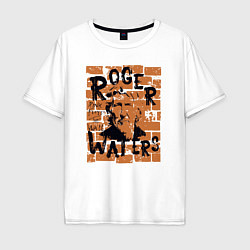 Футболка оверсайз мужская Rodger Waters Pink Floyd рок, цвет: белый