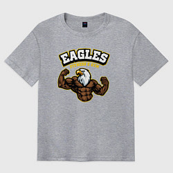 Футболка оверсайз мужская Eagles fitness, цвет: меланж