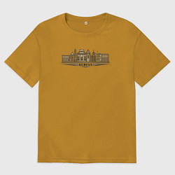 Футболка оверсайз мужская Город Женева, цвет: горчичный