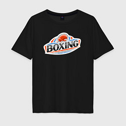 Футболка оверсайз мужская Boxing team, цвет: черный