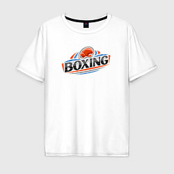 Футболка оверсайз мужская Boxing team, цвет: белый