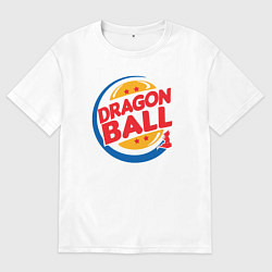 Футболка оверсайз мужская Dragon ball burger, цвет: белый