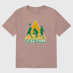 Футболка оверсайз мужская Netball, цвет: пыльно-розовый