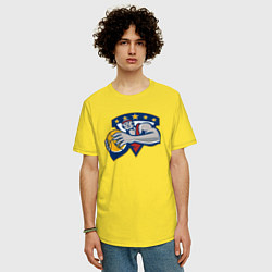 Футболка оверсайз мужская Play basket, цвет: желтый — фото 2