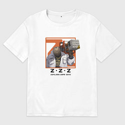 Футболка оверсайз мужская Бен - Zenless Zone Zero, цвет: белый