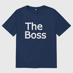 Мужская футболка оверсайз Надпись на английском: босс