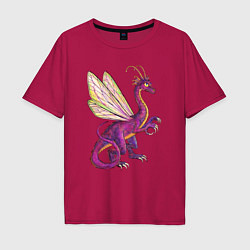 Футболка оверсайз мужская HOMM3 Faerie Dragon, цвет: маджента