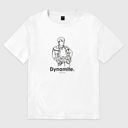 Футболка оверсайз мужская BTS Dynamite Park Ji-min, цвет: белый