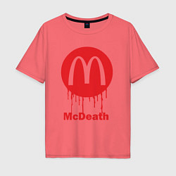 Футболка оверсайз мужская Mcdeath, цвет: коралловый