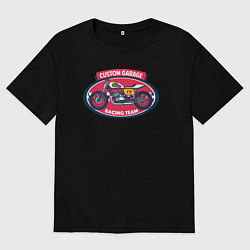 Футболка оверсайз мужская Racing team, цвет: черный
