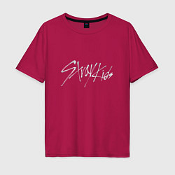 Футболка оверсайз мужская Stray Kids металлик, цвет: маджента