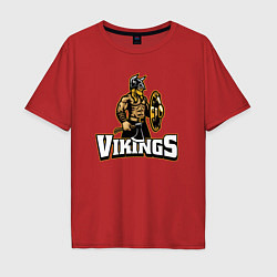 Мужская футболка оверсайз Vikings team