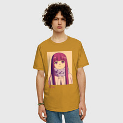 Футболка оверсайз мужская Милая Ферн, цвет: горчичный — фото 2